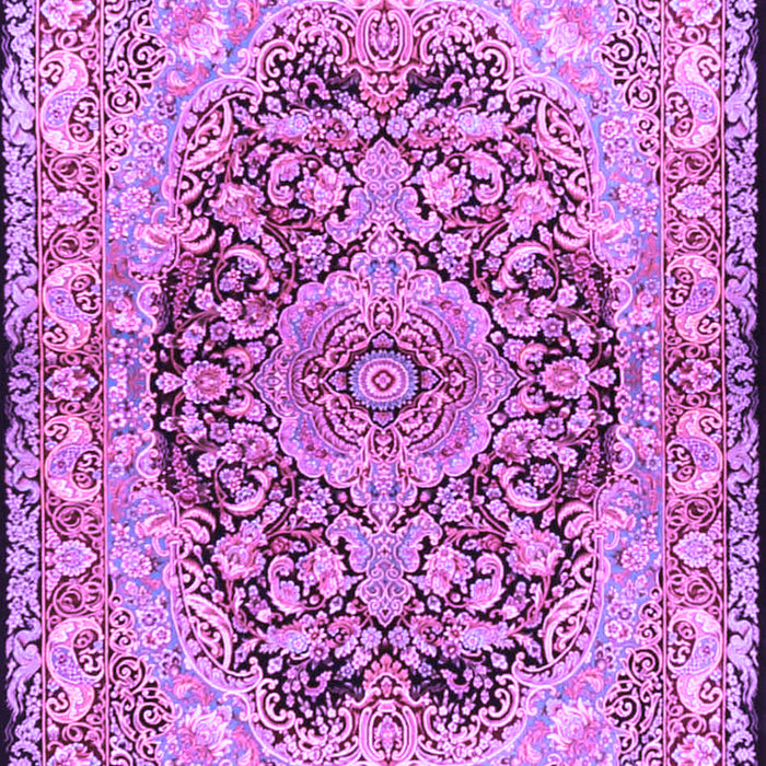 Machine Washable Persian Purple Traditional Area Rugs, wshtr4689pur