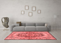 Machine Washable Persian Red Traditional Rug, wshtr4689red