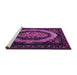 Sideview of Machine Washable Medallion Purple French Area Rugs, wshtr468pur
