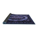 Sideview of Medallion Blue French Rug, tr468blu