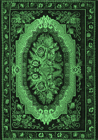 Medallion Emerald Green French Rug, tr468emgrn