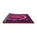 Sideview of Medallion Pink French Rug, tr468pnk