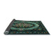 Sideview of Medallion Light Blue French Rug, tr468lblu