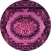 Round Medallion Pink French Rug, tr468pnk