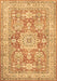 Machine Washable Medallion Brown Traditional Rug, wshtr4690brn