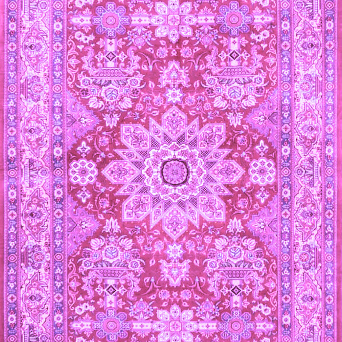 Machine Washable Medallion Purple Traditional Area Rugs, wshtr4690pur