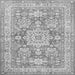 Serging Thickness of Medallion Gray Traditional Rug, tr4690gry