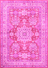 Medallion Pink Traditional Rug, tr4690pnk