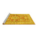 Sideview of Machine Washable Medallion Yellow Traditional Rug, wshtr4690yw