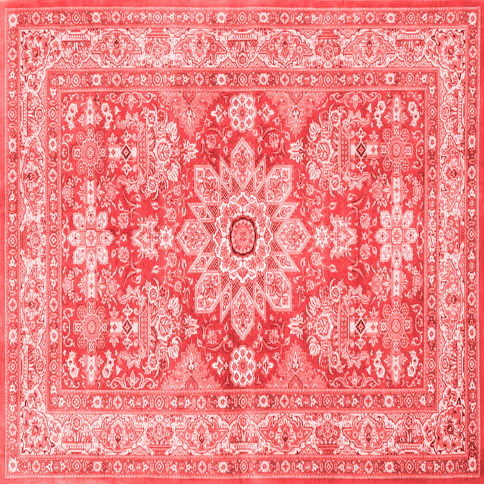 Machine Washable Medallion Red Traditional Rug, wshtr4690red