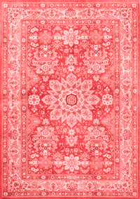 Medallion Red Traditional Rug, tr4690red