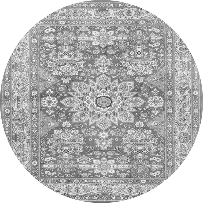 Square Medallion Gray Traditional Rug, tr4690gry