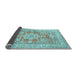 Sideview of Medallion Light Blue Traditional Rug, tr4690lblu