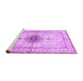 Sideview of Machine Washable Medallion Purple Traditional Area Rugs, wshtr4691pur