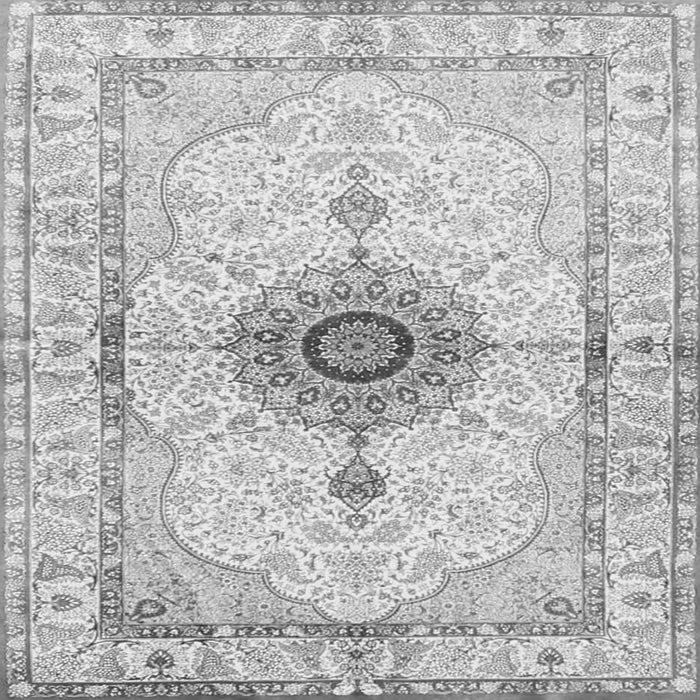 Serging Thickness of Medallion Gray Traditional Rug, tr4691gry