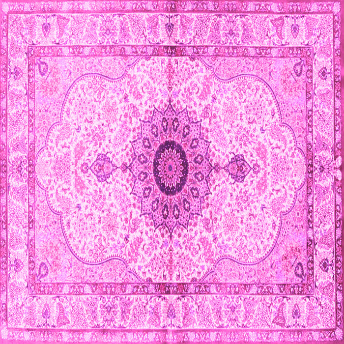 Square Medallion Pink Traditional Rug, tr4691pnk