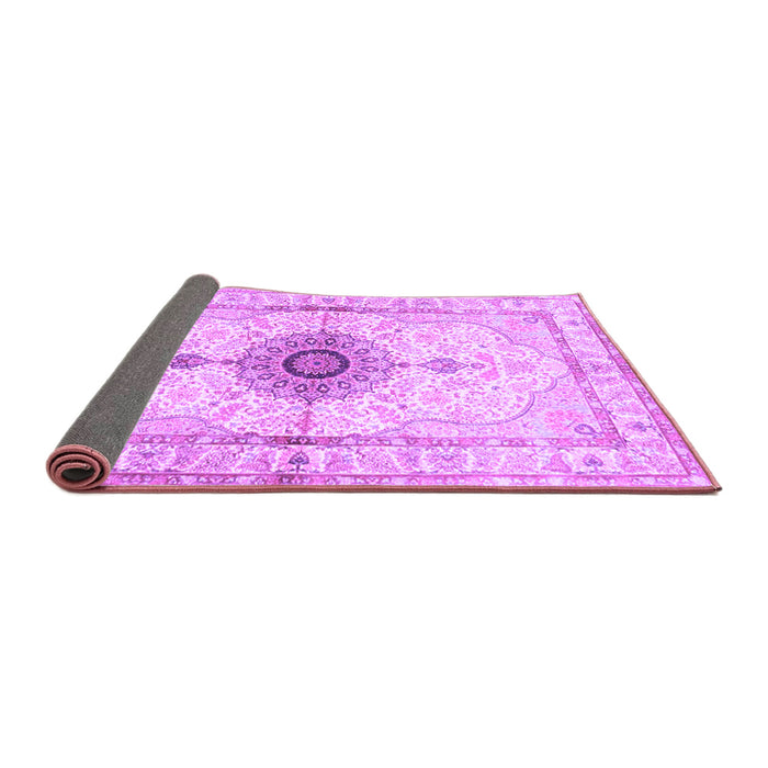 Sideview of Medallion Purple Traditional Rug, tr4691pur
