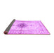 Sideview of Medallion Purple Traditional Rug, tr4691pur