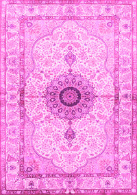 Medallion Pink Traditional Rug, tr4691pnk