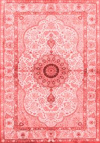 Medallion Red Traditional Rug, tr4691red