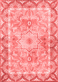 Medallion Red Traditional Rug, tr4692red