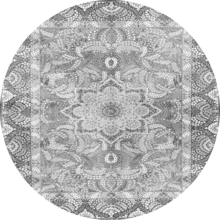 Square Medallion Gray Traditional Rug, tr4692gry