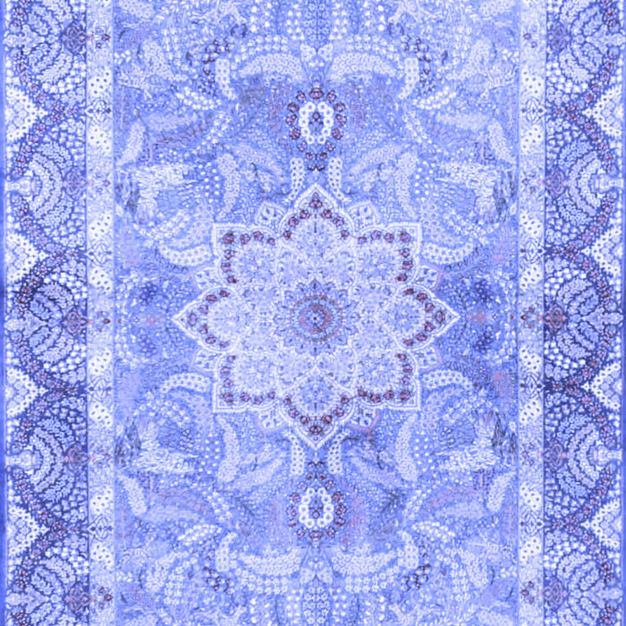 Medallion Blue Traditional Rug, tr4692blu