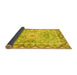 Sideview of Medallion Yellow Traditional Rug, tr4692yw