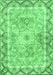 Medallion Emerald Green Traditional Rug, tr4692emgrn