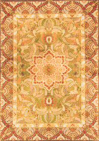 Medallion Orange Traditional Rug, tr4692org