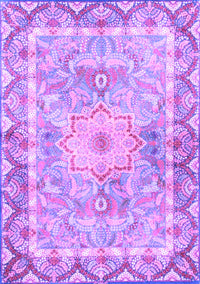 Medallion Purple Traditional Rug, tr4692pur