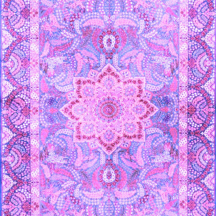 Medallion Purple Traditional Rug, tr4692pur