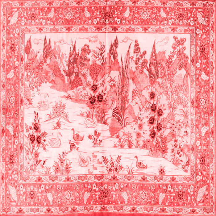 Animal Red Traditional Rug, tr4693red