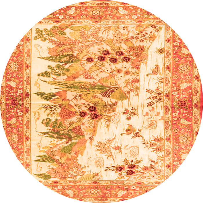 Square Animal Orange Traditional Rug, tr4693org