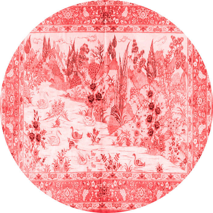 Animal Red Traditional Rug, tr4693red