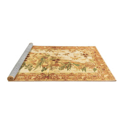 Sideview of Machine Washable Animal Brown Traditional Rug, wshtr4693brn