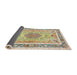 Sideview of Traditional Dark Almond Brown Medallion Rug, tr4694