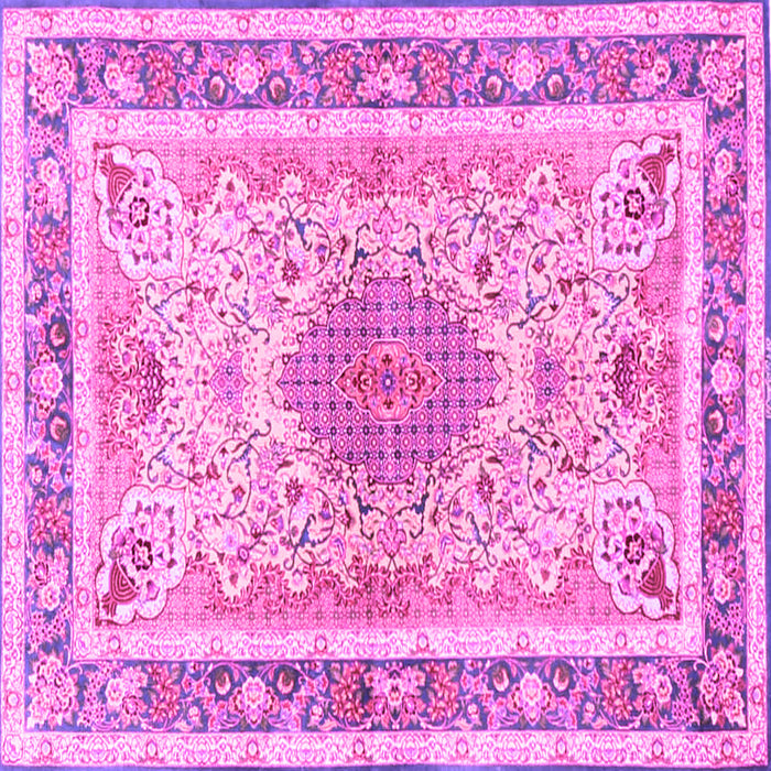 Square Medallion Pink Traditional Rug, tr4694pnk