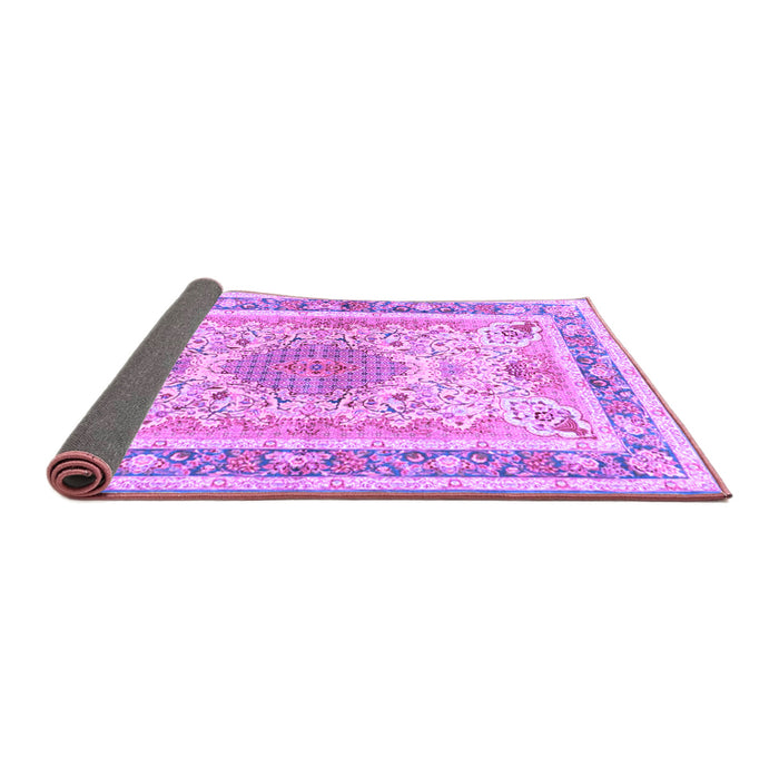 Sideview of Medallion Purple Traditional Rug, tr4694pur