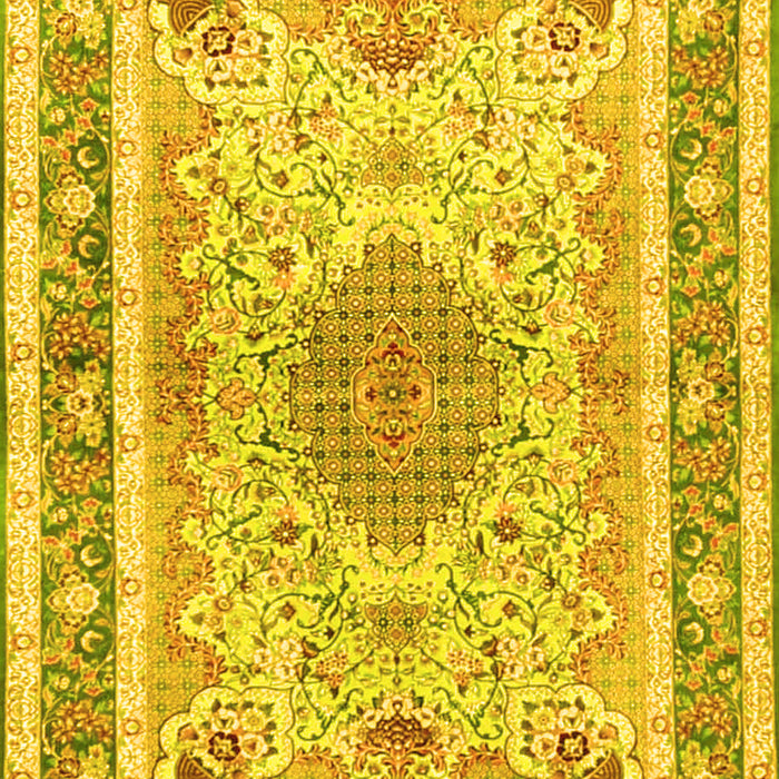 Medallion Yellow Traditional Rug, tr4694yw