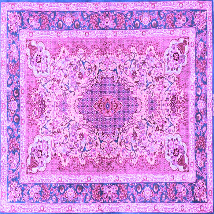 Square Medallion Purple Traditional Rug, tr4694pur