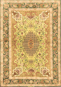 Medallion Brown Traditional Rug, tr4694brn