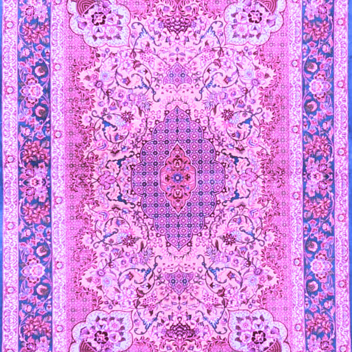 Machine Washable Medallion Purple Traditional Area Rugs, wshtr4694pur