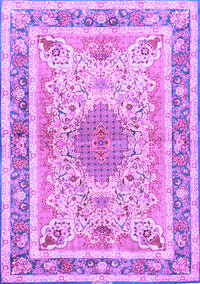 Medallion Purple Traditional Rug, tr4694pur