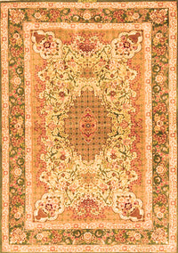 Medallion Orange Traditional Rug, tr4694org