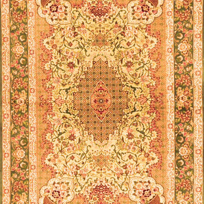 Medallion Orange Traditional Rug, tr4694org