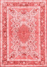 Medallion Red Traditional Rug, tr4694red