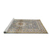 Sideview of Machine Washable Traditional Silver Gray Rug, wshtr4695