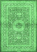 Medallion Emerald Green Traditional Rug, tr4695emgrn