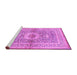 Sideview of Machine Washable Medallion Pink Traditional Rug, wshtr4695pnk